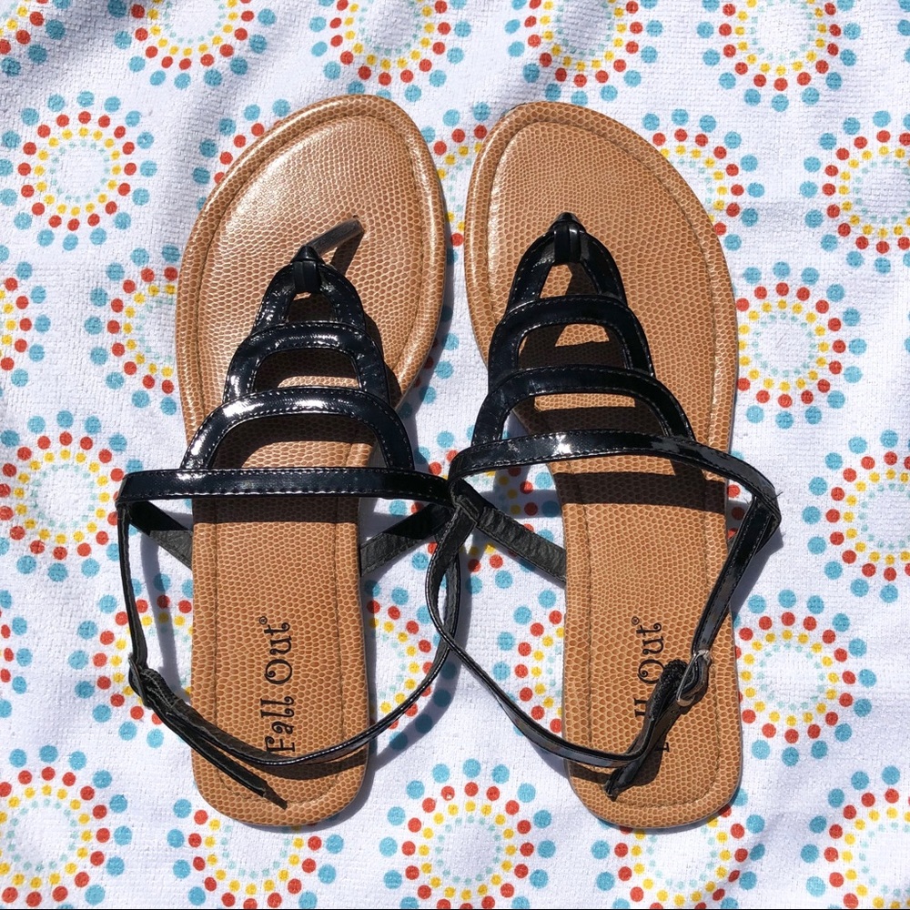 Fall Out Black Sandals